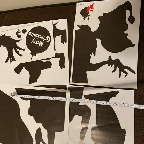 Merry Grinchmas vinyl window cling decal The Grinch Christmas black Large - Picture 5 of 5